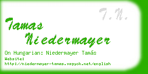 tamas niedermayer business card